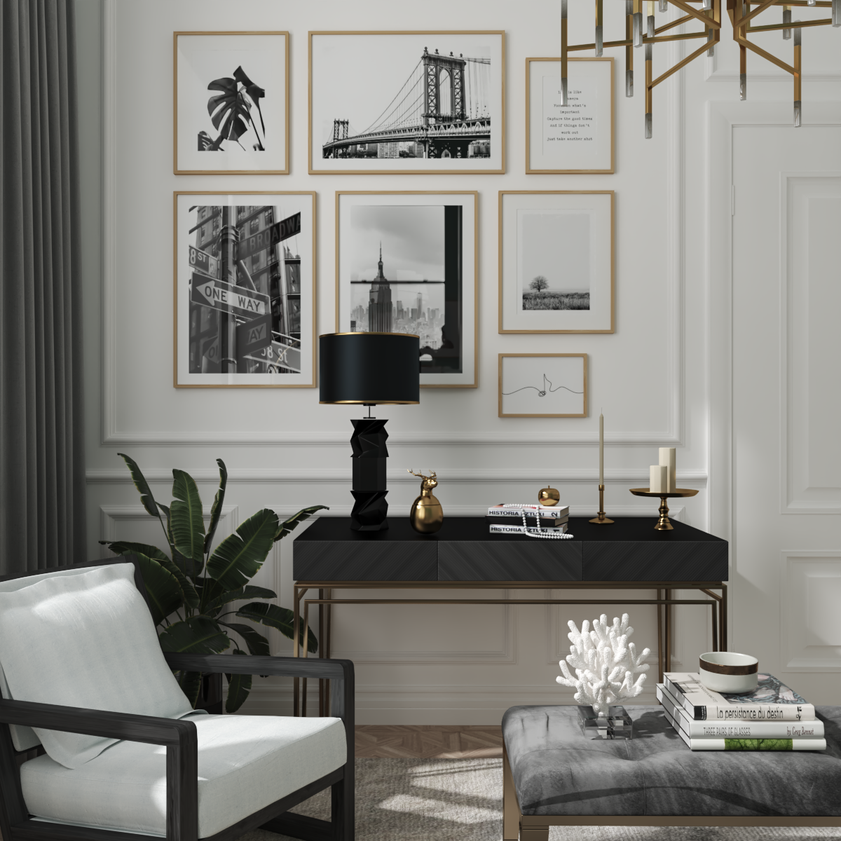 Black and White Living Room Decor Home Office Minimalist Quote Poster Nature Art Print