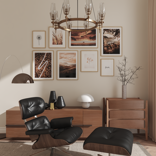 Gallery Wall Brown Nature Landscape Photo Living Room Decor Modern Eclectic Aesthetic