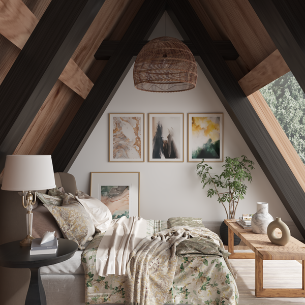 Farmhouse Attic Small Bedroom Decor Ideas Women Girl Wall Poster Above Bed Design Eclectic
