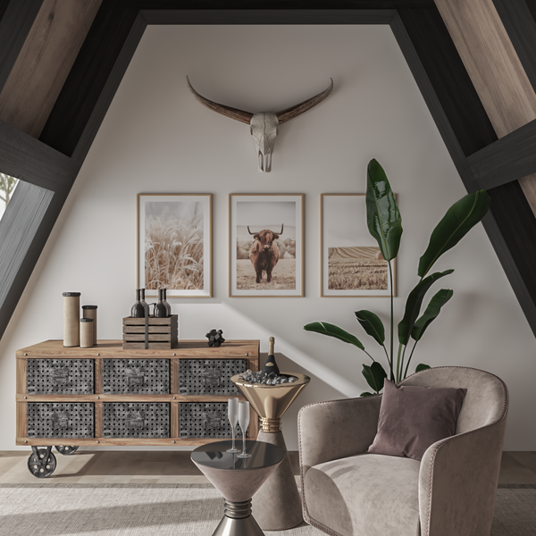 Home Design Vintage Farmhouse Loft Living Room Wall Art Decor Nature Picture Beige Ideas