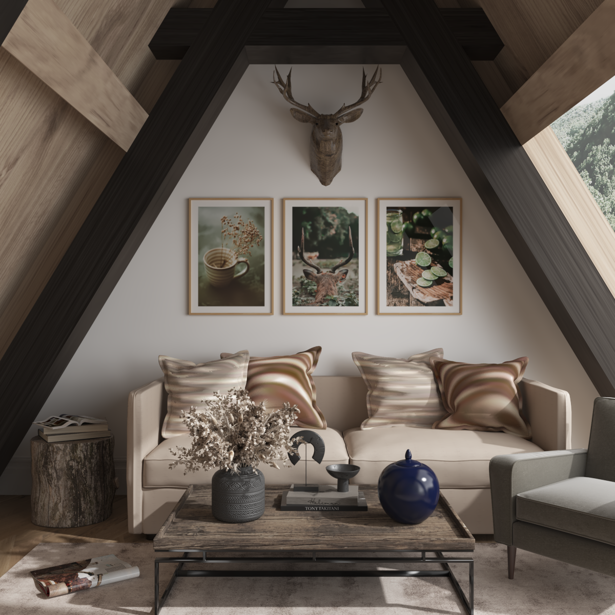 Rustic Farmhouse Decor Living Room Wall Art Photography Animal Print Brown Vintage