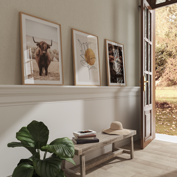 Entryway Decor Ideas Farmhouse Hallway Inspiration Coffee Picture Highland Cow Poster