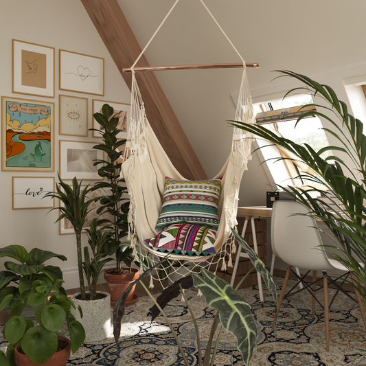Boho Farmhouse Home Office Design Attic Decor Ideas Face Line Art Print Abstract Poster