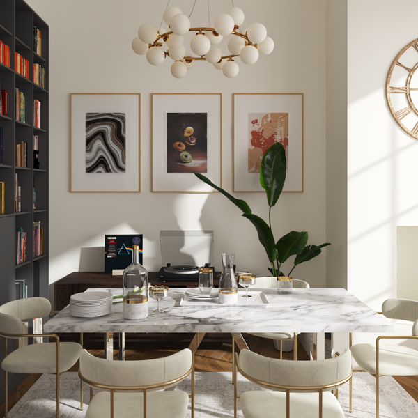 Mid Century Modern Dining Room Kitchen Decor Abstract Wall Art Print Luxury Aesthetic