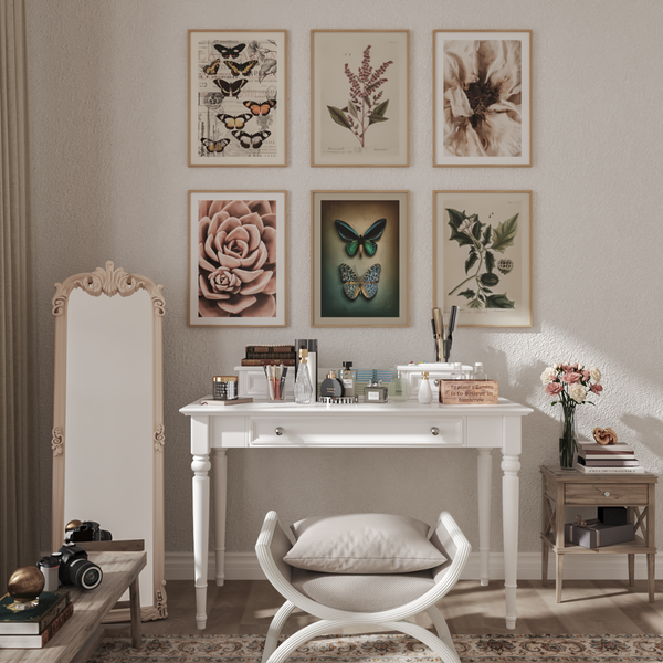 Women Vanity Room Decor Master Bedroom Inspiration Wall Picture Frame Butterfly Poster