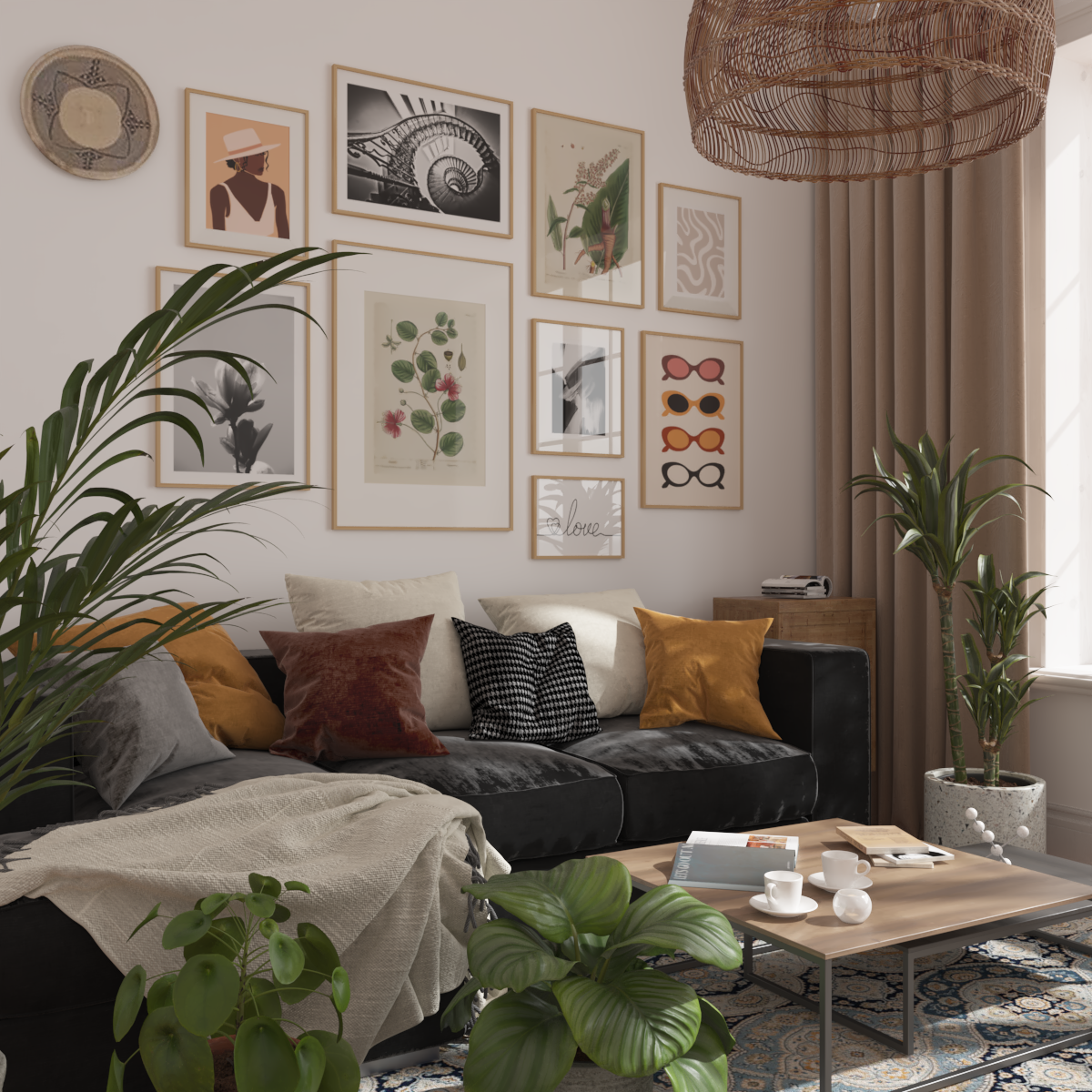Large Picture Wall Art for Living Room Ideas Bohemian Decor Architecture Print Nature Poster