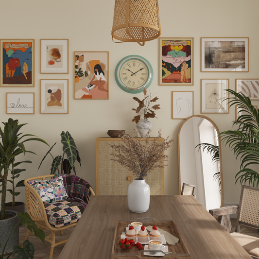 Boho Home Inspiration Kitchen Dining Room Design Ideas Minimalist Poster Wall Print Decor