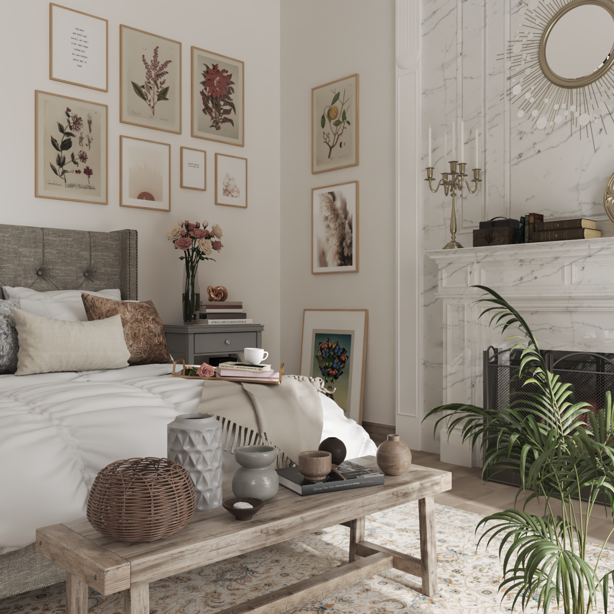Farmhouse Guest Bedroom Wall Art Poster Aesthetic Room Decor Ideas for Teenage Girl Inspirational Print