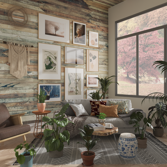 Gallery Wall Art Decor Eclectic Farmhouse Living Room Poster Deer Picture Plant Print