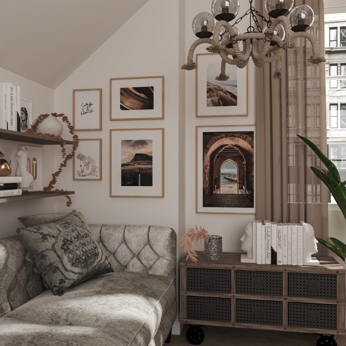 Modern Farmhouse Living Room Picture Wall Ideas Home Decor Nature Landscape Print Inspiration Poster