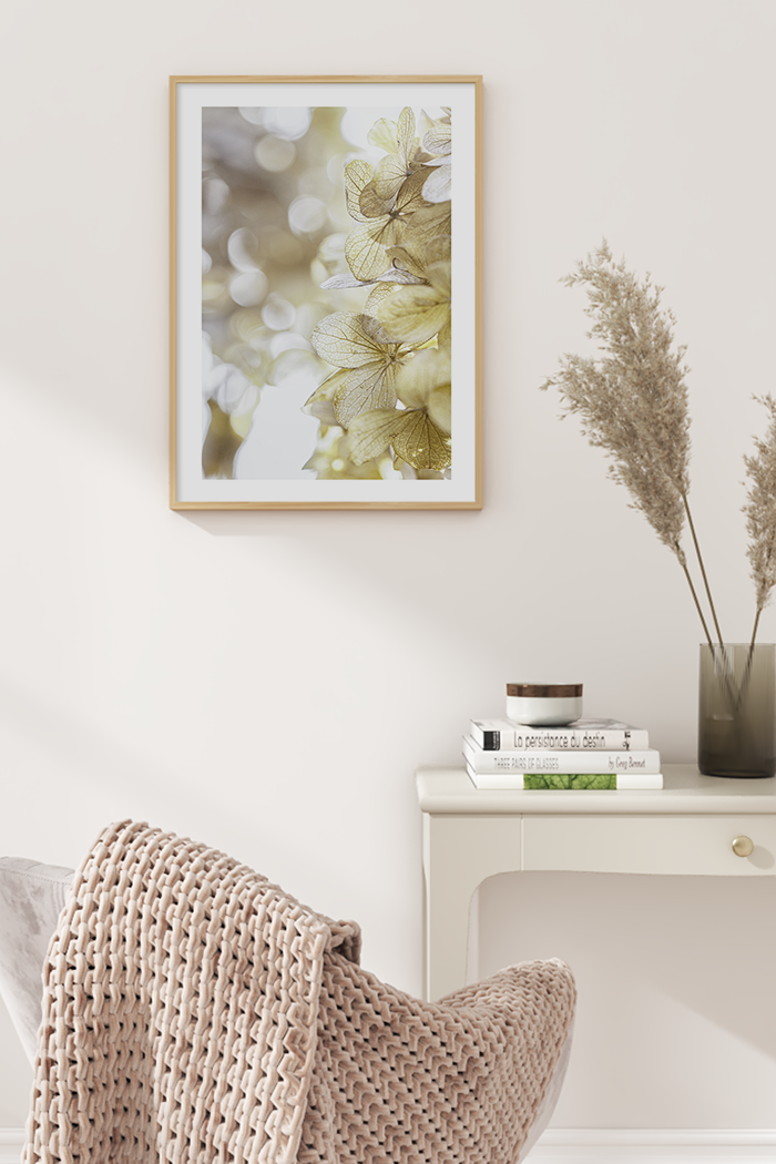 Yellow Leaf Close Up Poster